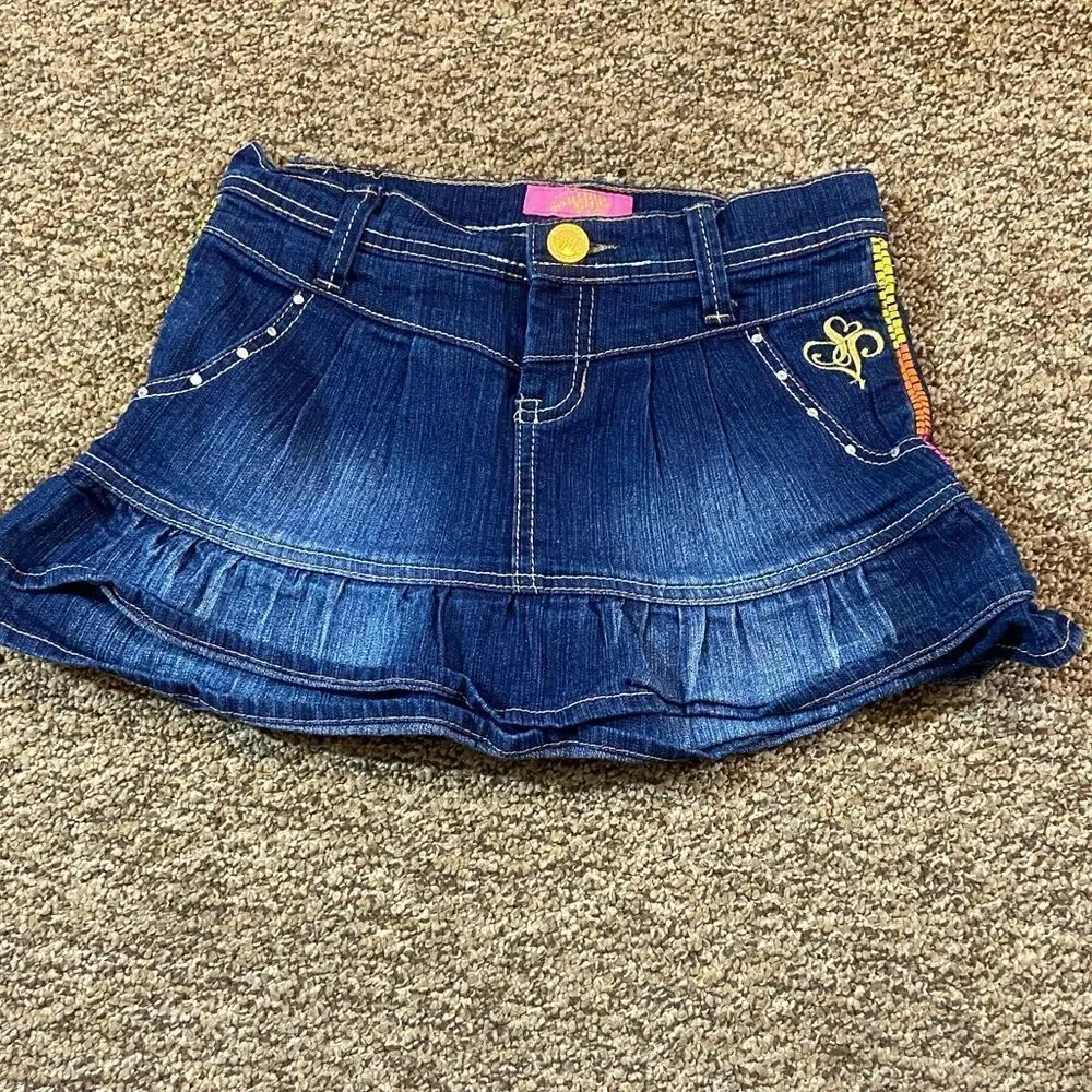 Vintage South Pole  Denim Kids Skirt And Short Size 10 New No Tag